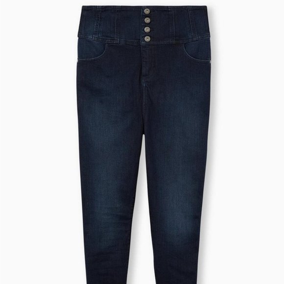 Torrid "Corset Skinny Premium Stretch High Rise Jean" NWT 24T Jeans 24 Tall/Long - Picture 1 of 8